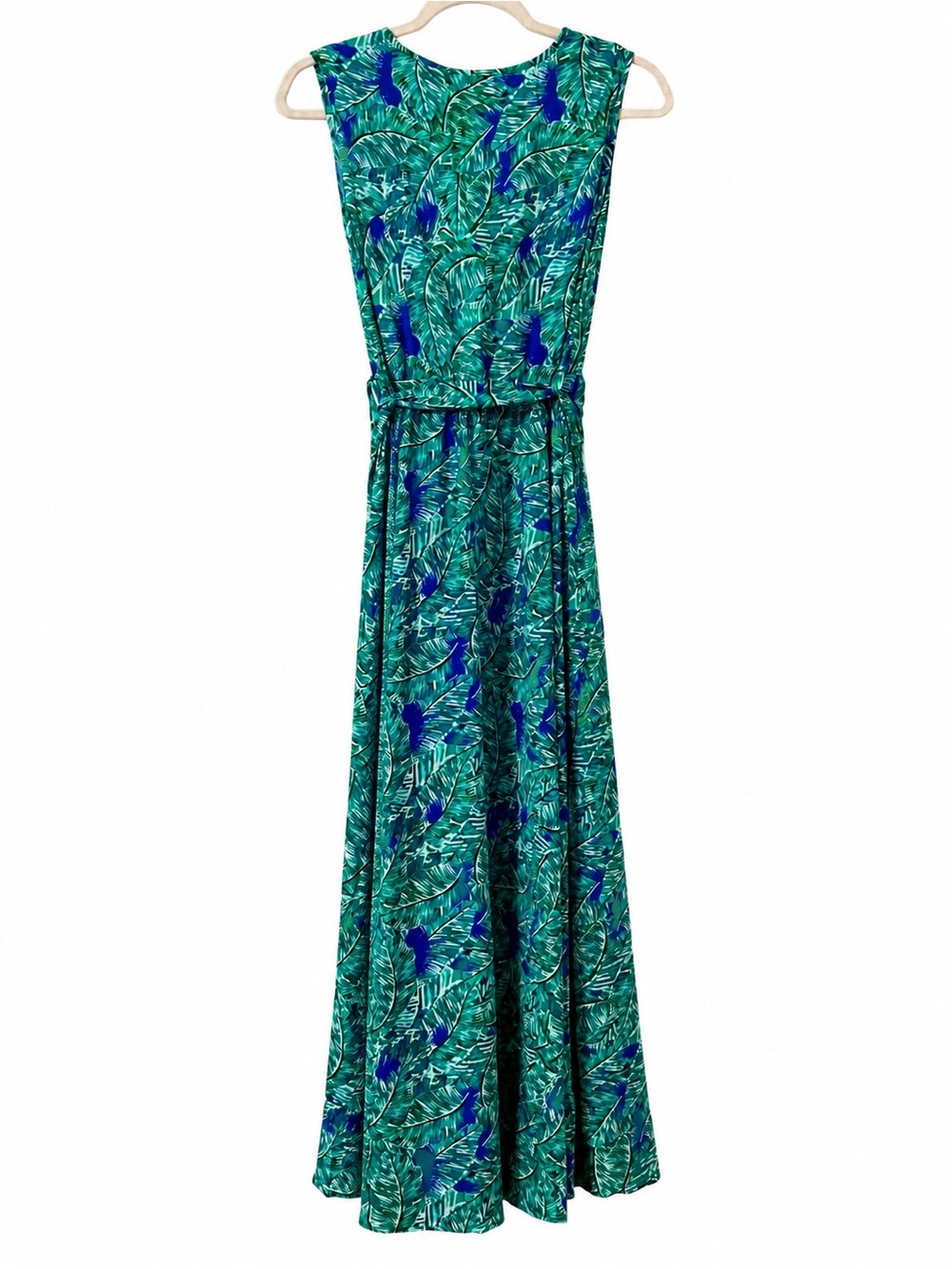 Women’s Sleeveless Maxi Dress, Size Small, Side Slits, V- Neck Resort Wear - Picture 4 of 10